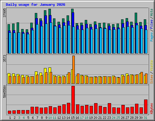 Daily usage for January 2026