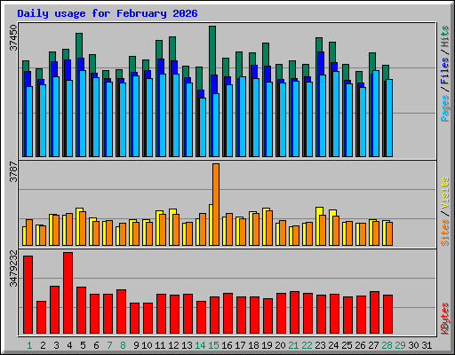 Daily usage for February 2026