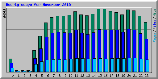 Hourly usage for November 2019