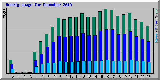 Hourly usage for December 2019