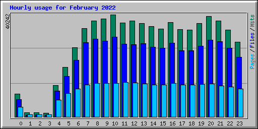 Hourly usage for February 2022