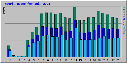 Hourly usage for July 2023