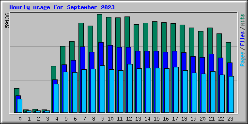 Hourly usage for September 2023
