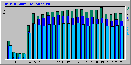 Hourly usage for March 2026