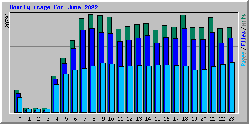 Hourly usage for June 2022