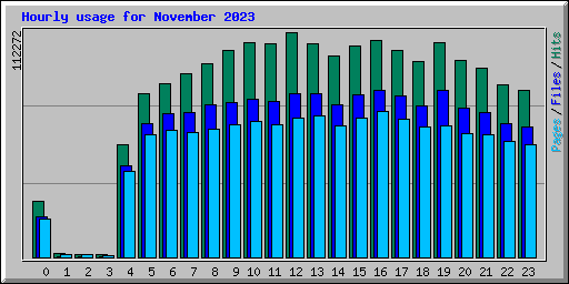 Hourly usage for November 2023