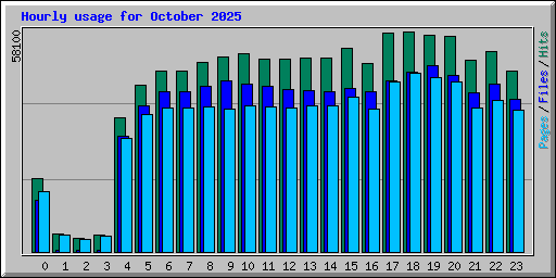 Hourly usage for October 2025