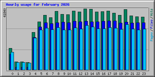 Hourly usage for February 2026