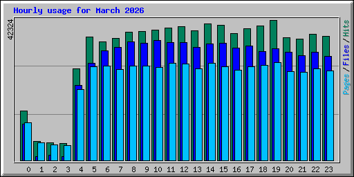 Hourly usage for March 2026